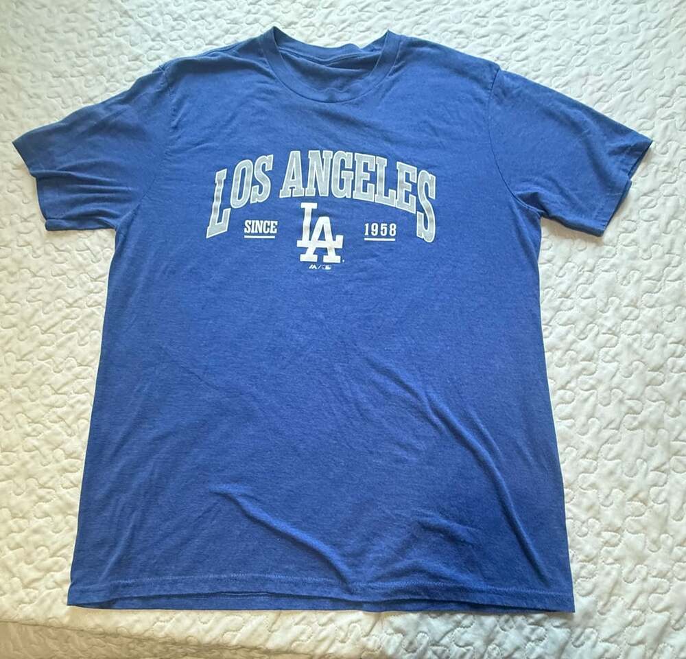 Majestic Los Angeles Dodgers T-Shirt Size L Blue